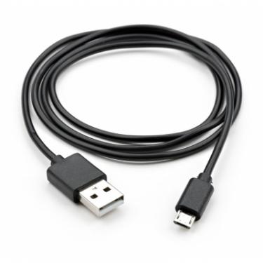 Дата кабель Vinga USB 2.0 AM to Micro 5P PVC 1m black Фото 1