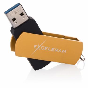 USB флеш накопитель eXceleram 128GB P2 Series Gold/Black USB 3.1 Gen 1 Фото 2