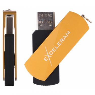 USB флеш накопитель eXceleram 128GB P2 Series Gold/Black USB 3.1 Gen 1 Фото 3