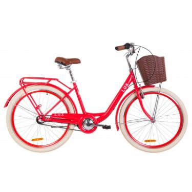 Велосипед Dorozhnik 26" LUX рама-17" 2019 красный, багажник + корзина Фото