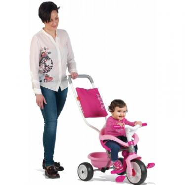 Детский велосипед Smoby Be Move с багажником и сумкой-конвертом, Розовый Фото 2