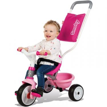Детский велосипед Smoby Be Move с багажником и сумкой-конвертом, Розовый Фото 3