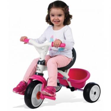 Детский велосипед Smoby с козырьком, багажником и сумкой Розовый Фото 5