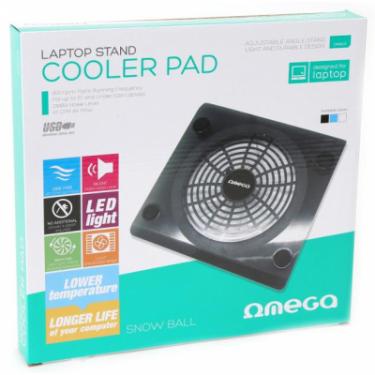 Подставка для ноутбука Omega Laptop Cooler pad "SNOWBALL" 14cm fan USB port bla Фото 1