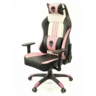 Кресло игровое Аклас Мидж PL RL Черно-розово-белое Фото