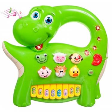 Развивающая игрушка BeBeLino Интерактивная панель Музыкальный динозавр (зеленая Фото 5