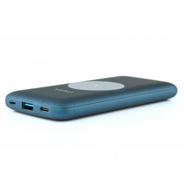 Батарея универсальная Vinga 10000 mAh Wireless QC3.0 PD soft touch blue Фото 3