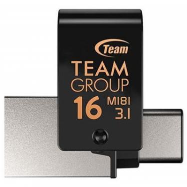 USB флеш накопитель Team 16GB M181 Black USB 3.1/Type-C Фото 1