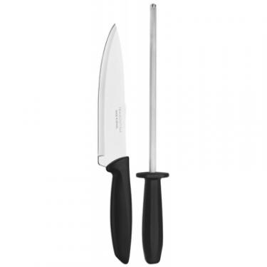 Набор ножей Tramontina Plenus 2 предмета (нож 178мм + мусат) Black Фото 1