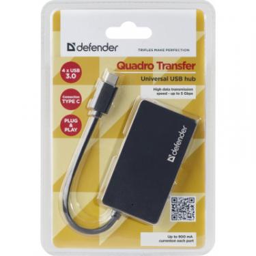 Концентратор Defender Quadro Transfer USB3.1 TYPE C - USB3.0, 4 port Фото 2