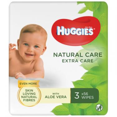 Детские влажные салфетки Huggies Natural Care Extra Care 3 х 56 шт Фото