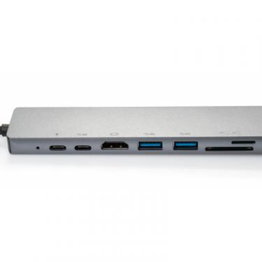 Концентратор Vinga Type-C to 4K HDMI+2*USB3.0+GigabitLAN+SD+PD+USB-C Фото 3