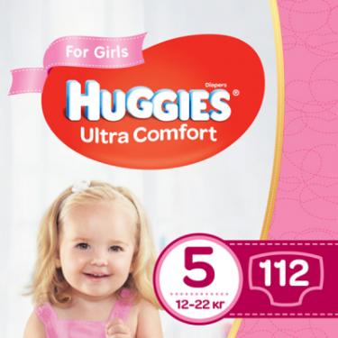 Подгузники Huggies Ultra Comfort 5 Mega для девочек (12-22 кг) 112 шт Фото