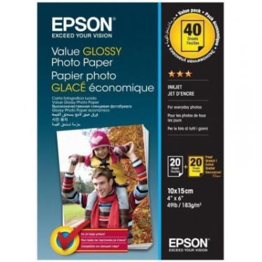 Фотобумага Epson 10x15mm Value Glossy Photo Paper 2х20 л. Фото