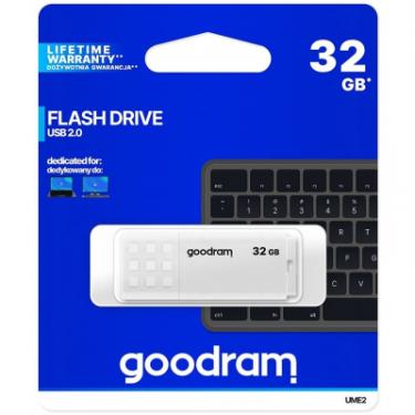 USB флеш накопитель Goodram 32GB UME2 White USB 2.0 Фото 3