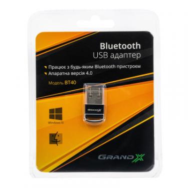 Bluetooth-адаптер Grand-X BT40 CSR8510 (V4,0/4,1 Master&Slave|Low Energy|LT Фото 1
