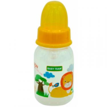 Бутылочка для кормления Baby Team с силиконовой соской, 125 мл желтая Фото 1
