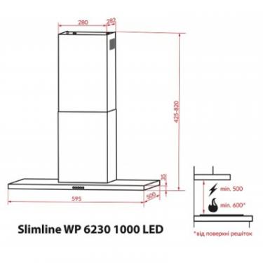 Вытяжка кухонная Weilor Slimline WP 6230 BL 1000 LED Фото 9