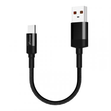Дата кабель Grand-X USB 2.0 AM to Type-C 0.2m Фото 1