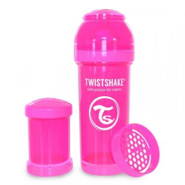 Бутылочка для кормления Twistshake антиколиковая 260 мл, розовая Фото 1
