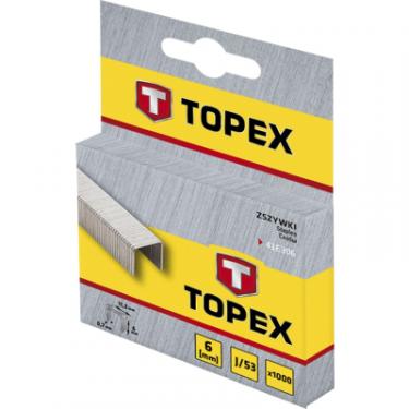 Скобы для строительного степлера Topex 8 мм, 1000 шт, тип J Фото 1
