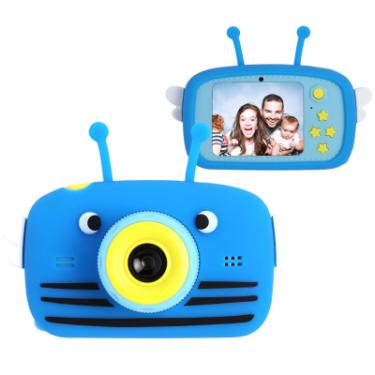 Интерактивная игрушка XoKo Bee Dual Lens Цифровой детский фотоаппарат голубой Фото