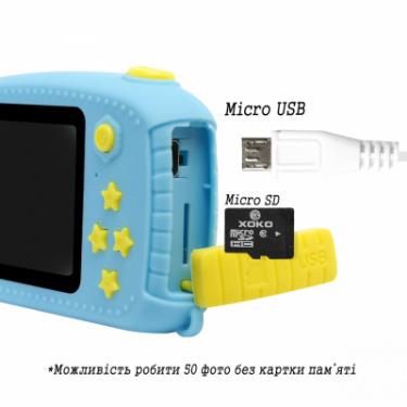 Интерактивная игрушка XoKo Bee Dual Lens Цифровой детский фотоаппарат голубой Фото 1