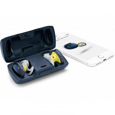 Наушники Bose SoundSport Free Wireless Headphones Blue/Yellow Фото 6