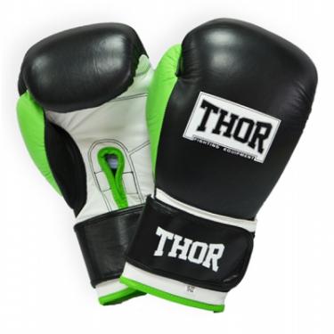 Боксерские перчатки Thor Typhoon 14oz Black/Green/White Фото