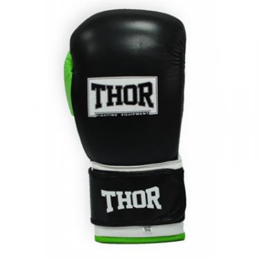 Боксерские перчатки Thor Typhoon 14oz Black/Green/White Фото 2