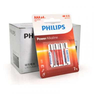 Батарейка Philips AAA Alkaline 1.5V LR03, 4pcs/card Фото