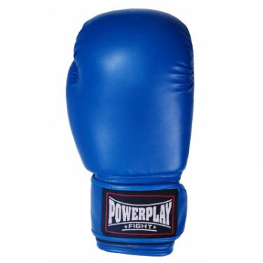 Боксерские перчатки PowerPlay 3004 16oz Blue Фото 3