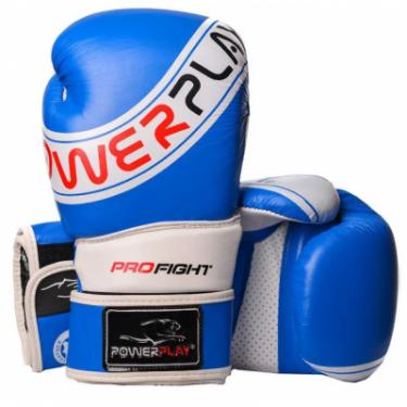 Боксерские перчатки PowerPlay 3023A 16oz Blue/White Фото