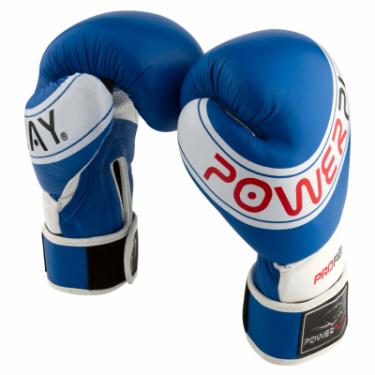Боксерские перчатки PowerPlay 3023A 16oz Blue/White Фото 1