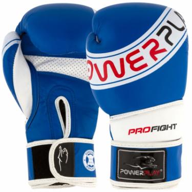 Боксерские перчатки PowerPlay 3023A 16oz Blue/White Фото 5