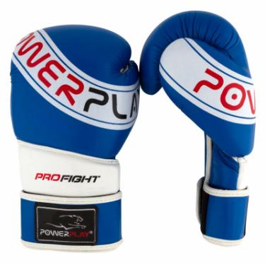 Боксерские перчатки PowerPlay 3023A 16oz Blue/White Фото 6