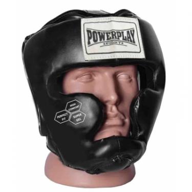 Боксерский шлем PowerPlay 3043 S Black Фото 1