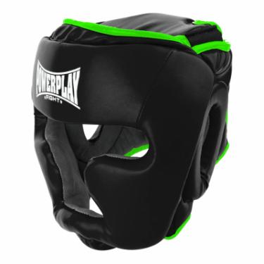 Боксерский шлем PowerPlay 3068 S Black/Green Фото
