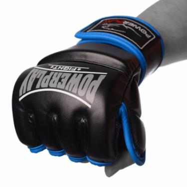 Перчатки для MMA PowerPlay 3058 L Black/Blue Фото 2