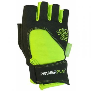 Перчатки для фитнеса PowerPlay 1728 XS Black/Green Фото 1
