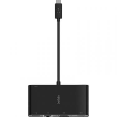 Концентратор Belkin USB-C - Ethernet, HDMI, VGA, USB-A, 100W PD, black Фото 2