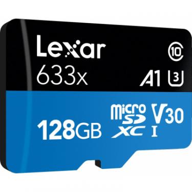 Карта памяти Lexar 128GB microSDXC class 10 UHS-I 633x Фото 1