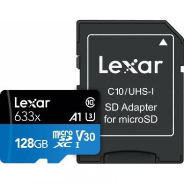 Карта памяти Lexar 128GB microSDXC class 10 UHS-I 633x Фото 2