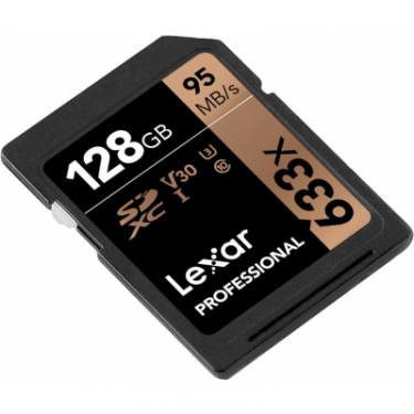 Карта памяти Lexar 128GB SDXC class 10 UHS-I U3 V30 633x Professional Фото 2