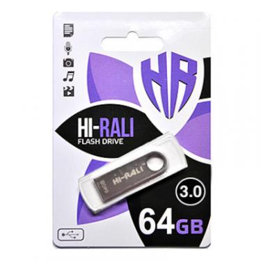 USB флеш накопитель Hi-Rali 64GB Shuttle Series Silver USB 2.0 Фото