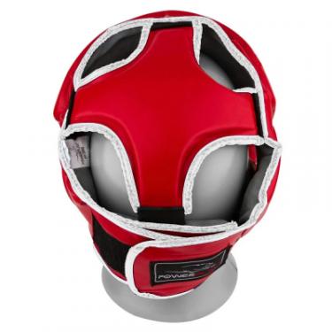 Боксерский шлем PowerPlay 3068 M Red/White Фото 3