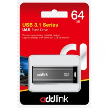 USB флеш накопитель AddLink 64GB U65 Gray USB 3.1 Фото 3