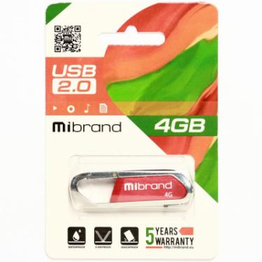 USB флеш накопитель Mibrand 4GB Aligator Red USB 2.0 Фото 1