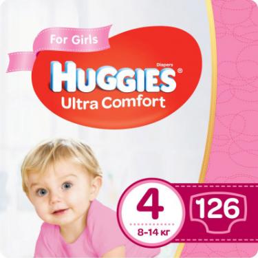 Подгузники Huggies Ultra Comfort Box 4 для девочек (8-14 кг) 126 шт Фото