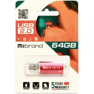 USB флеш накопитель Mibrand 64GB Cougar Red USB 2.0 Фото 1